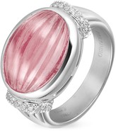 Thumbnail for your product : Roma Imperiale Carved Pink Rubellith and Diamond 18K Gold Ring