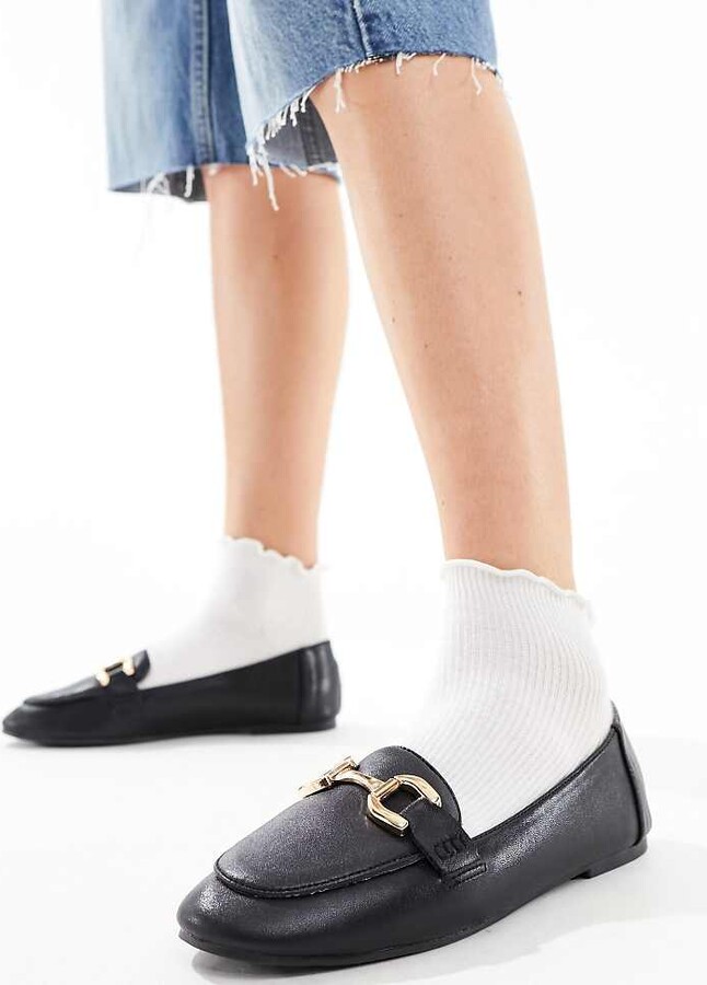 London Rebel Wide Fit Womens Flat Shoes London Rebel Wide Fit