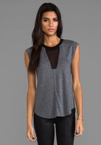 Thumbnail for your product : Rebecca Taylor Knit and Chiffon Top