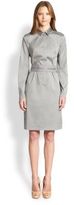 Thumbnail for your product : Akris Punto Belted Embellished-Collar Shirtdress