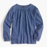 Thumbnail for your product : J.Crew Petite Indigo gauze popover shirt
