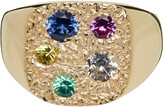 Thumbnail for your product : Bleue Burnham Gold Hanging Basket Signet Ring