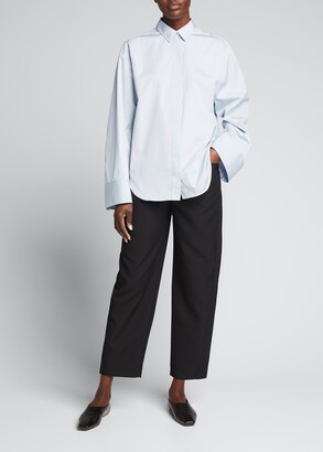 Totême Oversized Solid Cotton Button-Down Shirt