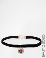 Thumbnail for your product : ASOS CURVE Jewel Glitter Choker Necklace