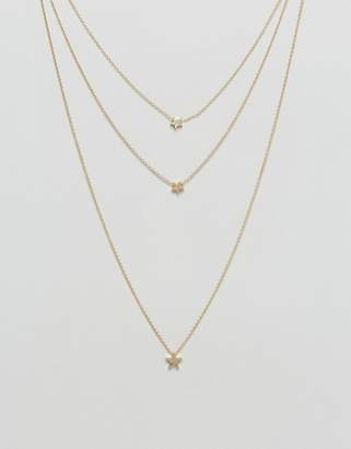 NY:LON Star Multirow Necklace