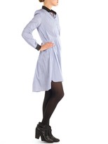 Thumbnail for your product : Band Of Outsiders Leather Detail Shirt Dress