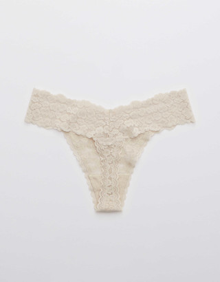 aerie Animal Lace Thong Underwear