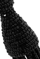 Thumbnail for your product : Oscar de la Renta Beaded Clip Earrings - Black