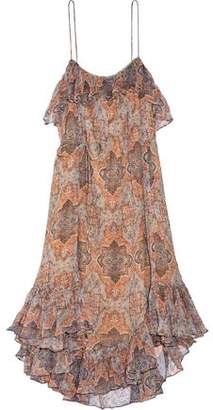 Zimmermann Harlequin Heriz Printed Crinkled Silk-Georgette Dress