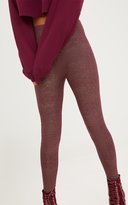 Thumbnail for your product : PrettyLittleThing Burgundy Foil Speckle Leggings