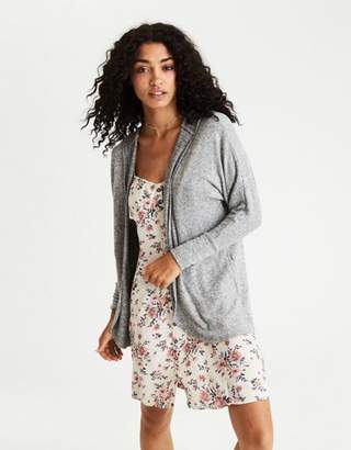 American Eagle Outfitters AE Plush Hooded Cardigan