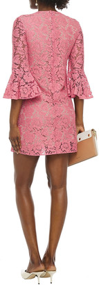 Valentino Fluted Cotton-blend Corded Lace Mini Dress