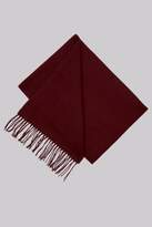 Thumbnail for your product : Moss Bros Wine Plain Scarf