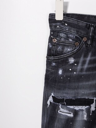 DSQUARED2 Kids Ripped-Detail Jeans