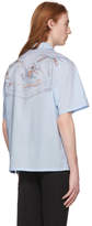 Thumbnail for your product : Prada Blue Celeste Native Floral Print Shirt