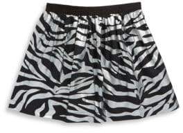 Kenzo Toddler's, Little Girl's& Girl's Zebra Cotton Skirt - Black - Size 16