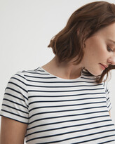 Thumbnail for your product : Witchery Women's Navy Basic T-Shirts - Stripe Shirt Tail Tee - Size One Size, L at The Iconic