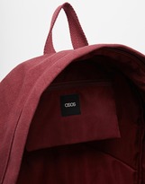 Thumbnail for your product : ASOS College Backpack In Burgundy Canvas