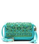 Thumbnail for your product : Emilio Pucci Beaded satin and leather shoulder bag