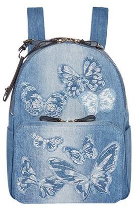 Valentino Denim Butterfly Backpack