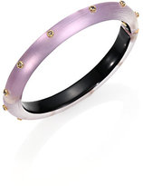 Thumbnail for your product : Alexis Bittar Lucite & Crystal Rivet Bangle Bracelet/Purple