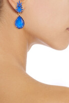 Thumbnail for your product : Elizabeth Cole Elina 24-karat Gold-plated, Swarovski Crystal And Stone Earrings