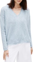 Thumbnail for your product : Eileen Fisher V-Neck Boxy Organic Cotton & Linen Sweater