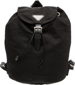Prada Enameled Metal Triangle Backpack Vintage