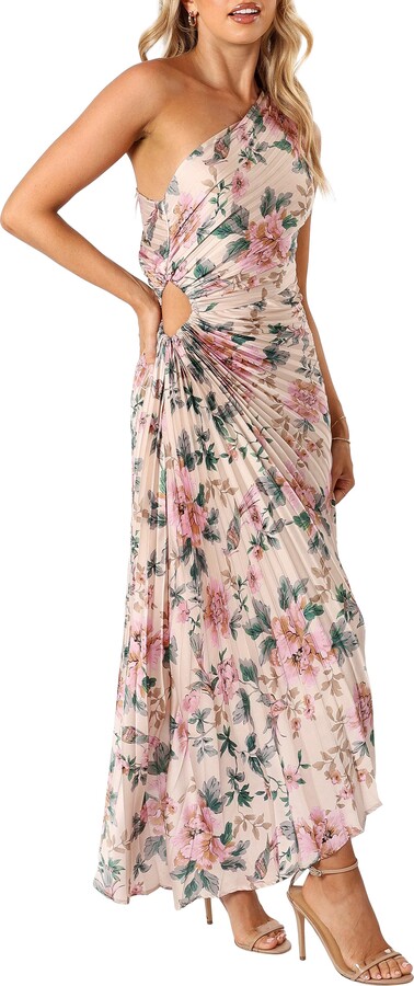 Petal & Pup Kleo Floral Print Asymmetric Cocktail Dress