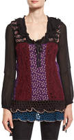 Thumbnail for your product : Etro Ruffled-Hem Crochet Vest, Multi