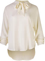 Thumbnail for your product : NEW bird keepers Womens Blouses The Neck Tie Blouse Tops