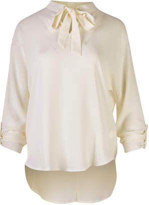 NEW bird keepers Womens Blouses The Neck Tie Blouse Tops