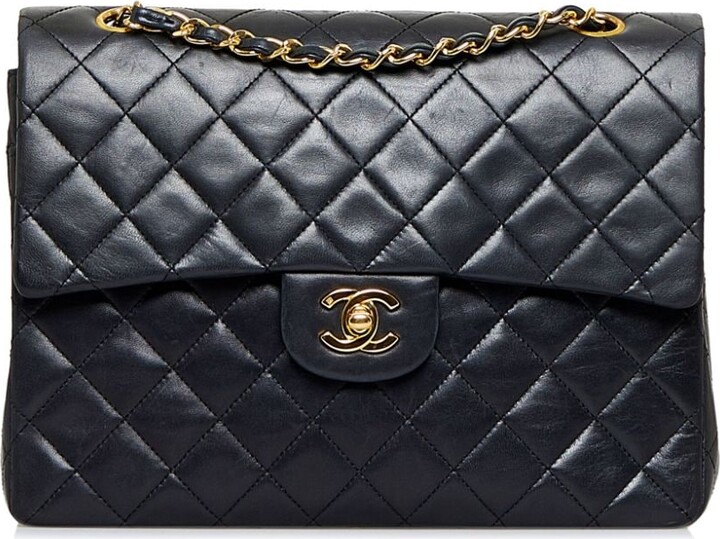 Chanel Pre Owned 1989-1991 medium Tall Double Flap shoulder bag - ShopStyle