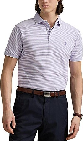 Polo Ralph Lauren Classic Fit Striped Tipped Stretch Mesh Short Sleeve Polo Shirt