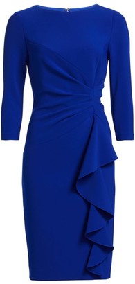 blue sheath cocktail dress