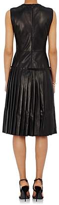 Barneys New York Women's Leather Drop-Waist Dress - Black