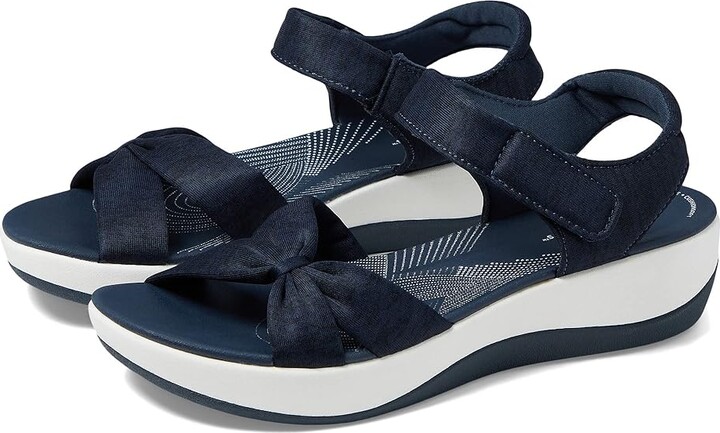 Clarks Arla Shore (Navy Textile) Women's Shoes - ShopStyle Sandals