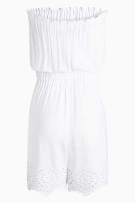Next Womens White Broderie Playsuit