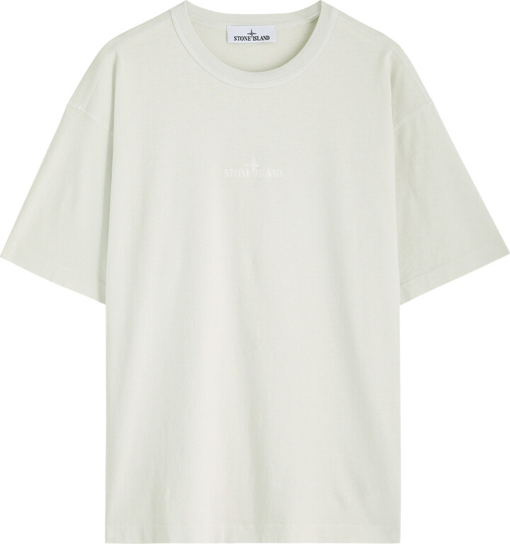 Stone Island Logo-embroidered Cotton T-shirt