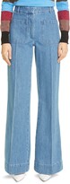 Thumbnail for your product : Victoria Beckham High Waist Patch Pocket Wide Leg Jeans