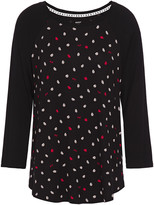 Thumbnail for your product : DKNY Printed Jersey Pajama Top
