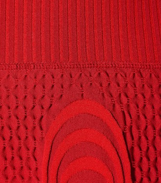 Valentino ribbed stretch-knit minidress