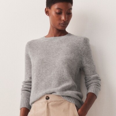 The White Company Cashmere Layering Crew Neck Jumper - ShopStyle