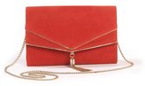 Thumbnail for your product : Shopping Prix R edition Suedette Tassel Trim Shoulder Bag