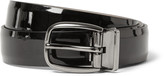 Thumbnail for your product : Dolce & Gabbana Black 3cm Glossed-Leather Belt