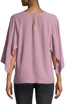 Thumbnail for your product : Eileen Fisher Plus Size Cape-Sleeve Silk Top