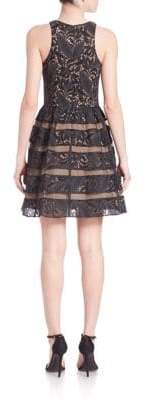 Adrianna Papell Lace Inset Dress