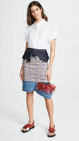 Thumbnail for your product : Kolor Plaid Contrast Hem Skirt