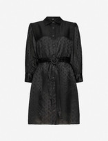 Thumbnail for your product : The Kooples Floral-print buckle-belt crepe dress