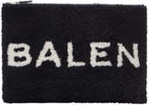 Balenciaga - Pochette à logo en peau retournée noire